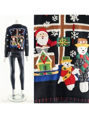 Santa Toy Shop Scenic Sweater